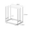 Yamazaki Cutting Board Stand for Round Cutting Boards, White, Approx. W16 x D11.8 x H17.5cm, Tower Series, Freestanding Type, Cutting Board Holder,