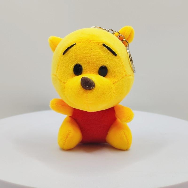 10CM Winnie the Pooh Plush Toy Cartoon Stitch Eeyore Piglet Tigger Keychains Soft Stuffed Toy Animal Doll Children Gift
