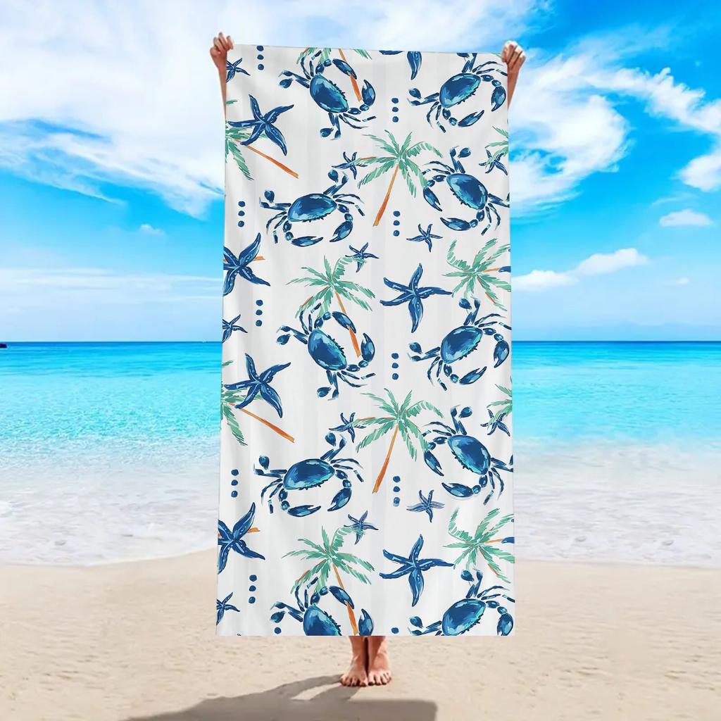 1pc Ultra fine fiber large animal printed beach towel, quick drying soft and absorbent outdoor swimming towel