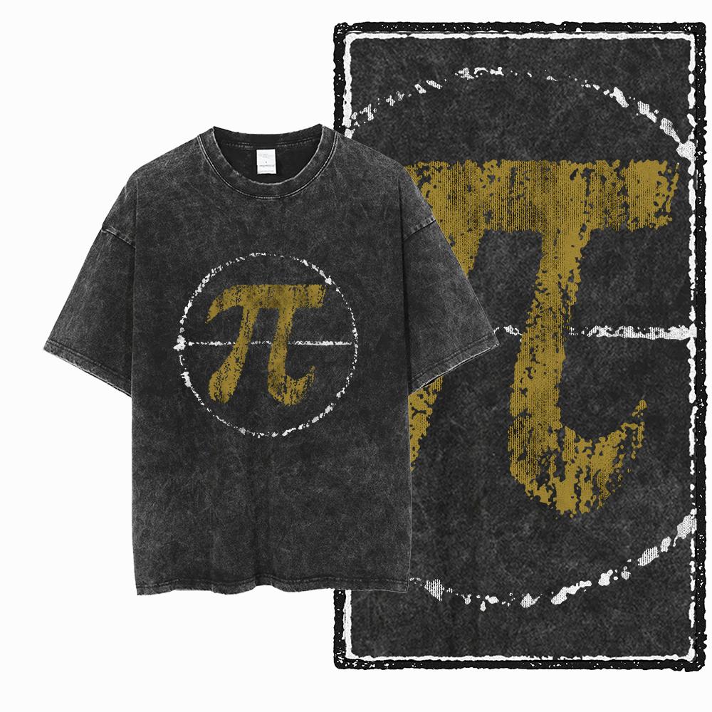 SC MATH THEME PAI Printed Cotton Acid Washed Exclusive Graphic Unisex T Shirt Cool Streetwear Men Tshirts Big Size Tee for men