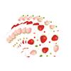 Strawberry Party Tableware Set Disposable Plates Cups Napkins Cutlery Tablecloth Set Strawberry Theme Party Supplies for Birthday Baby Shower Wedding