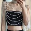 Long Shoulder Chain Sexy Wedding Dress Body Jewelry Pearl Body Chain for Women
