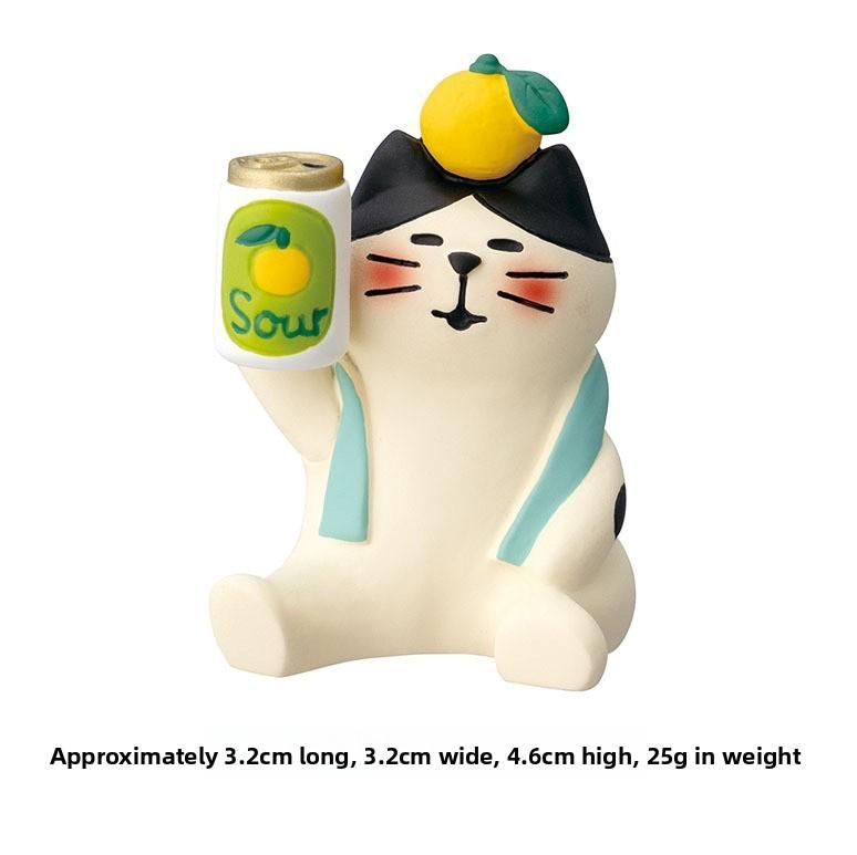 

Cat Yuzu Resin Decor With Creative Bubble Bath For Home Relaxation Yuzu Cat