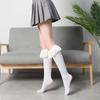 Woman Socks Lace Cute Black White Velvet Long Socks Sexy Calf Socks  Knee High Socks Cosplay Anime Ruffle Nylon Stockings