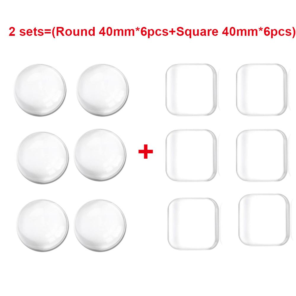 Xiaomi 6-24Pcs Door Wall Protector Pads Washable Self Adhesive Transparent Door Stopper Reusable Soft Round Shock Absorbent Gel