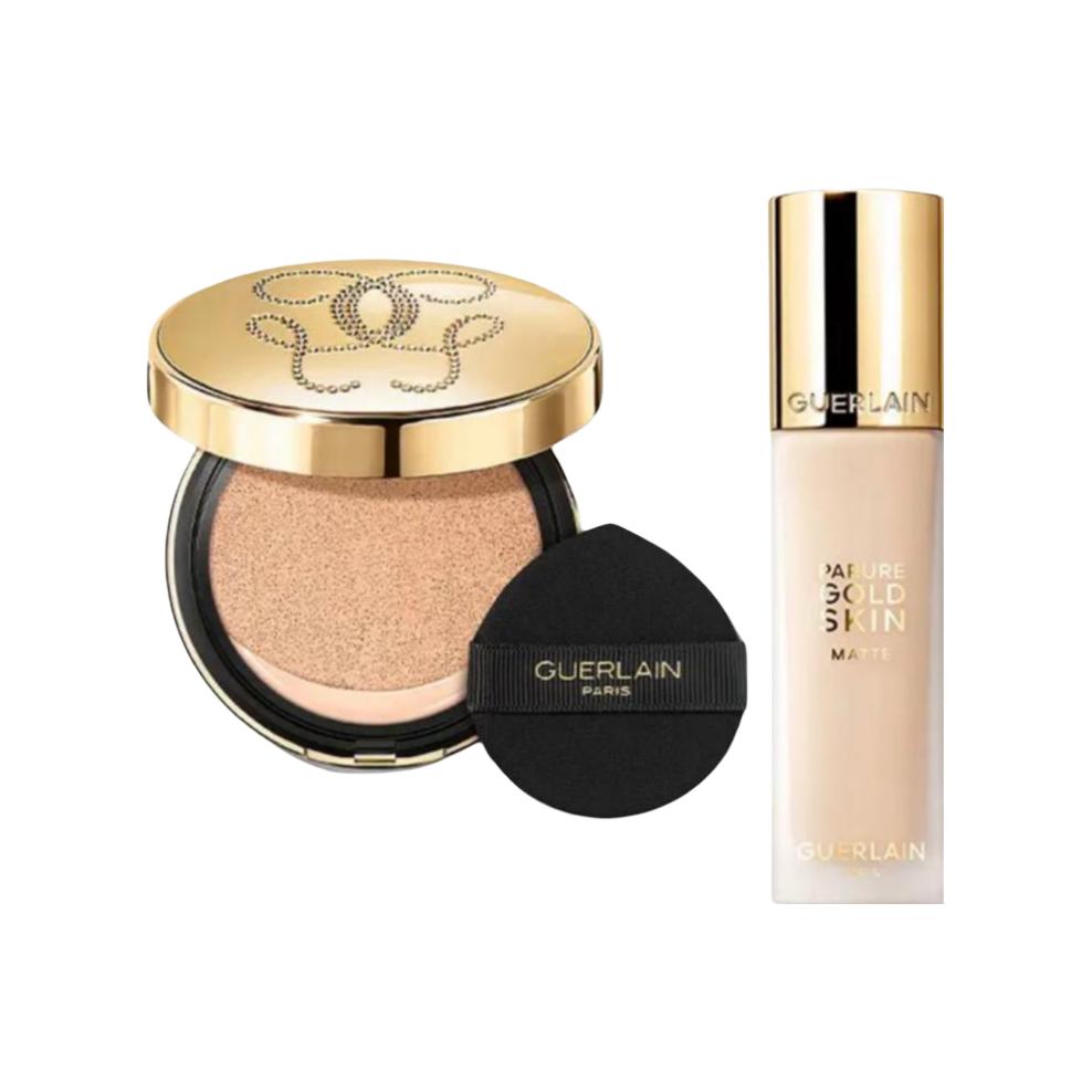 Guerlain Parure Gold Skin 2-Piece Base Makeup Set Parure Gold Skin Matte #0N + Cushion #00N