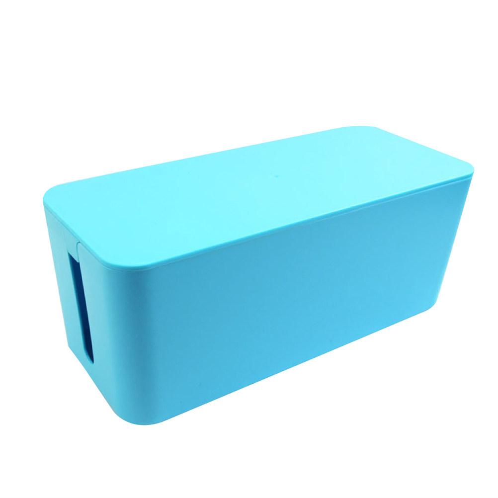 Steckdosenleiste Kabelaufbewahrungsbox Organizer Kunststoff Größe S Schwarz für Schreibtisch Arbeitszimmer Wohnzimmer USB-Hub Staubdichtes Kabelmanagement Strom