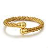 Titanium Steel Geometric Cuff Bracelet With Electroplating For Men Women Fashion Accessory