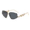Sunglasses Design Sense Diamond-Encrusted Temple Street Shot Large Frame Sunglasses