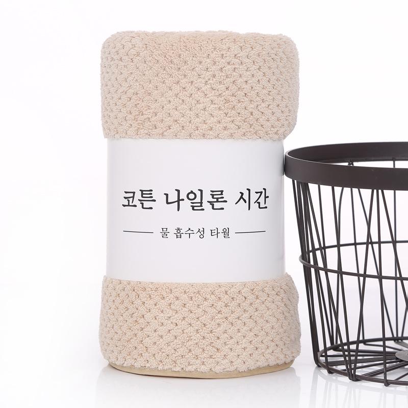 Extra Large Solid Color Coral Fleece Waffle Bath Towel Set with Thick Edges