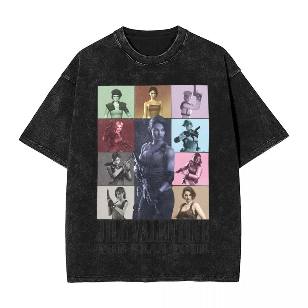 Nightmare Carousel T Shirt Residented Eviled Washed Oversized TShirt Cotton Summer Short Sleeve Tee Shirt Men Women Clothing