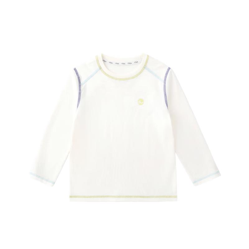 Children's 100% Cotton Long-Sleeve Crew Neck Basic Tee