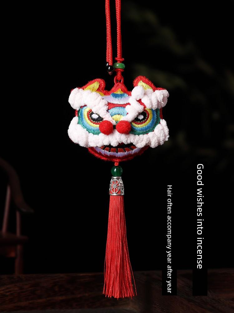 Dragon Year Tradition Embroider Xingshi DIY Handmade Material Package Argy Wormwood Sachet Perfume Bag Car Pendant Natal Year Gift