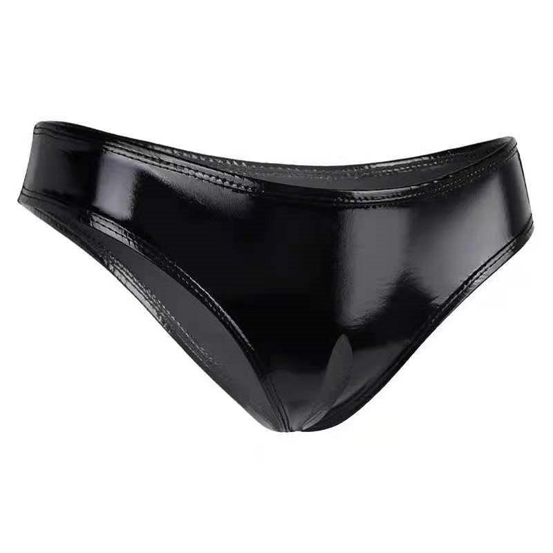 Women Sexy Opening Crotch Leather Shorts For Sex Erotic Porn Below Crotchless Underwear Glossy Wetlook Latex Mini Hot Pants
