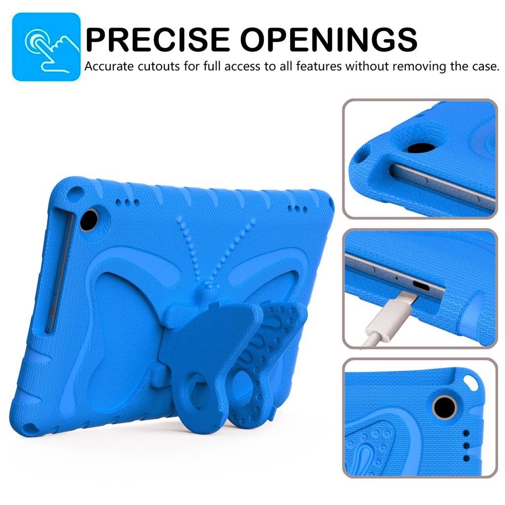 EVA Protective Case Fits for Kindle Fire Max 11 (2023) Shockproof Protector with Rotatable Folding Stand Blue