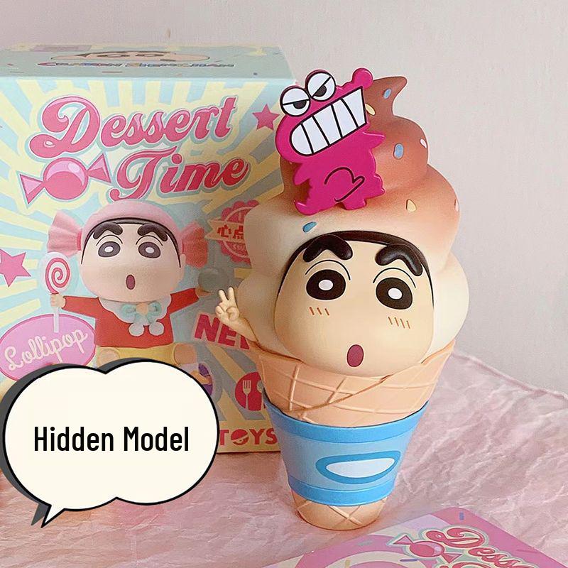 Crayon Shin-chan Hand-painted Snack Time Figures - Cake Decorations & Desktop Ornaments, Perfect for Birthday Gifts.
