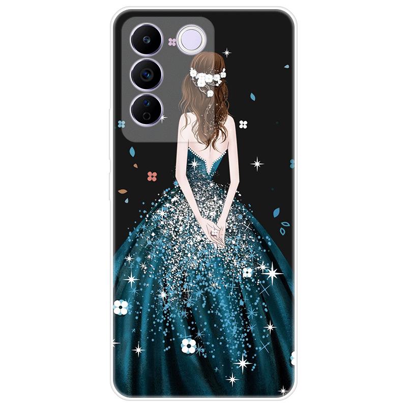 For Vivo V27e V 27e Case Soft Silicone Back Cover Cartoon Phone Case Diversification