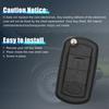 uxcell Car Key Shell Raw Fresh Key Fob Remote Control 3 Buttons for Land Rover