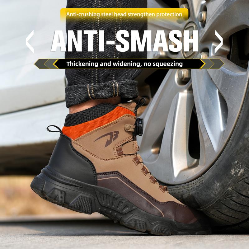 High Top Shoes Work Boots Steel Toe Shoes Puncture-Proof Safety Shoes Men Protection Boots Indestructible Shoes Tactical Boots