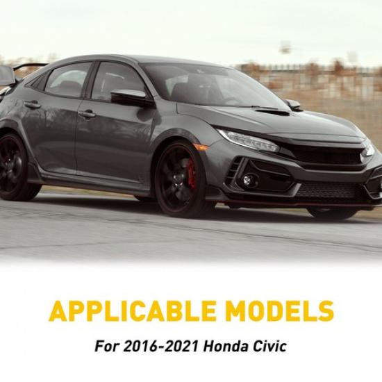 6* Window Door Trim Carbon Fiber Pillar Posts For 2016- Honda Civic Black