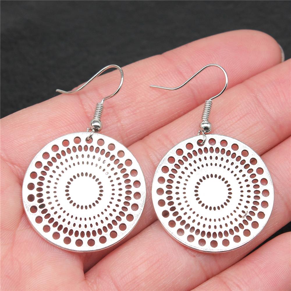 38 Styles Women Ethnic Style Jewelry Earrings Bohemia Carved Round Oval Waterdrop Flower Pattern Dangle Earrings Drop Earrings