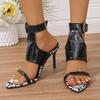 Women's Extreme High Heel Sandals, Single Strap Stiletto Mules, Pointed Toe Dressy Slides for Women