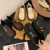 Height-increasing British style with skirt JK single shoes women's new spring and summer black platform small leather shoes