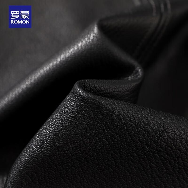 Romon Men's First Layer Goatskin Leather Jacket