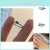 Bague Exquise en Cuivre Réglable en Forme de Cœur Avec des Pierres de Zircon Colorées Pour Femmes