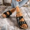Slippers women's spring summer new products women's cool slippers large size buckle lazy one pedal platform beach shoes tide