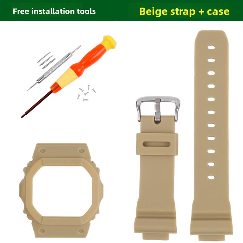 For Casio G-SHOCK DW-5600 GW-B5600 GW-M5610 mod kit Resin Watch Strap case DW5600 Silicone Rubber Watchband bezel wristband men