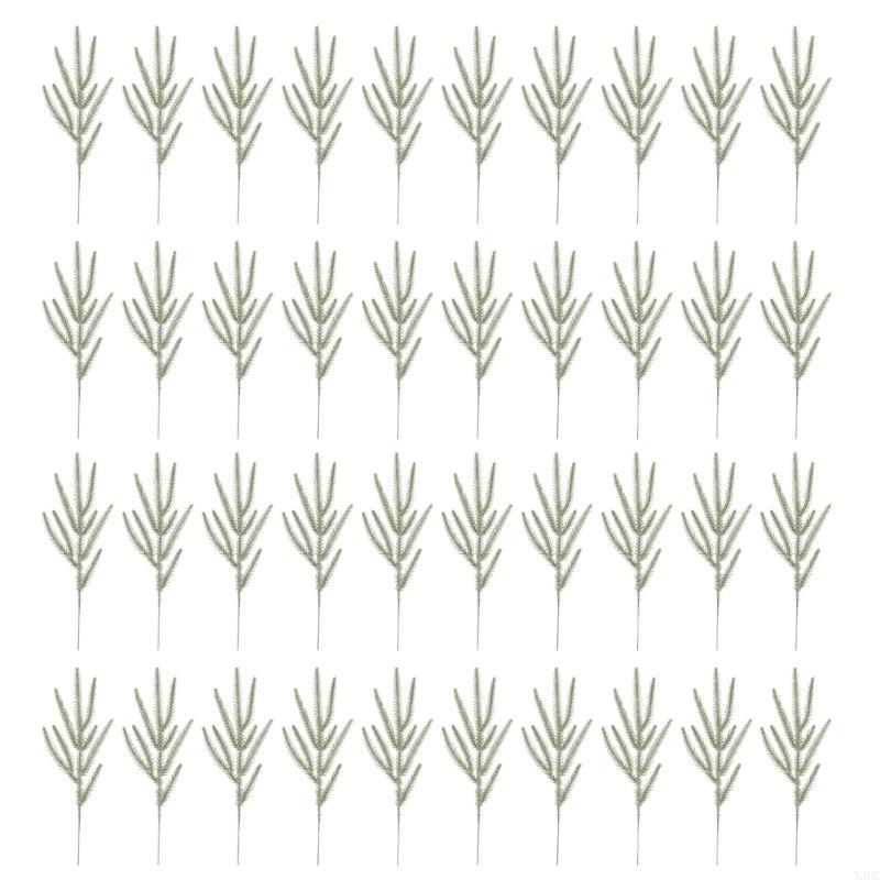 

Bulk Pine Needle Stems Christmas Craft Supplies 40PCS Fade Resistant Festival Arrangements X3UC
