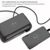 Portable Bluetooth-compatible Loudspeaker with Clock LED Time Display 15W Wireless Charging Multifunctional Digital Clock