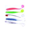 HENGJIA 10pcs/bag Soft Fishing Lure Set 10cm T-Tail Silicone Baits Artificial Swimbait Wobblers for Saltwater Freshwater Fishing