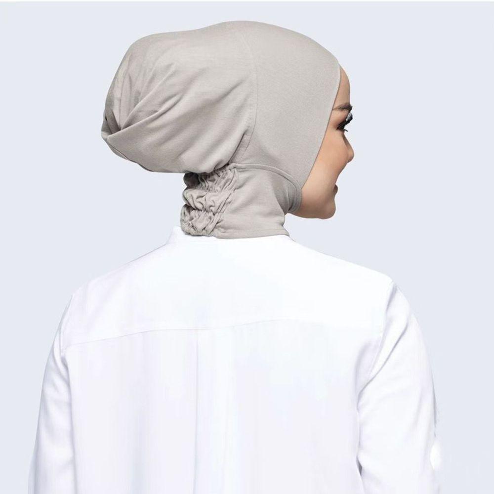 Head Wrap Ninja Hat Solid Color Islamic Women Hijab Head Scarves Muslim Underscarf Bonnet Turbans