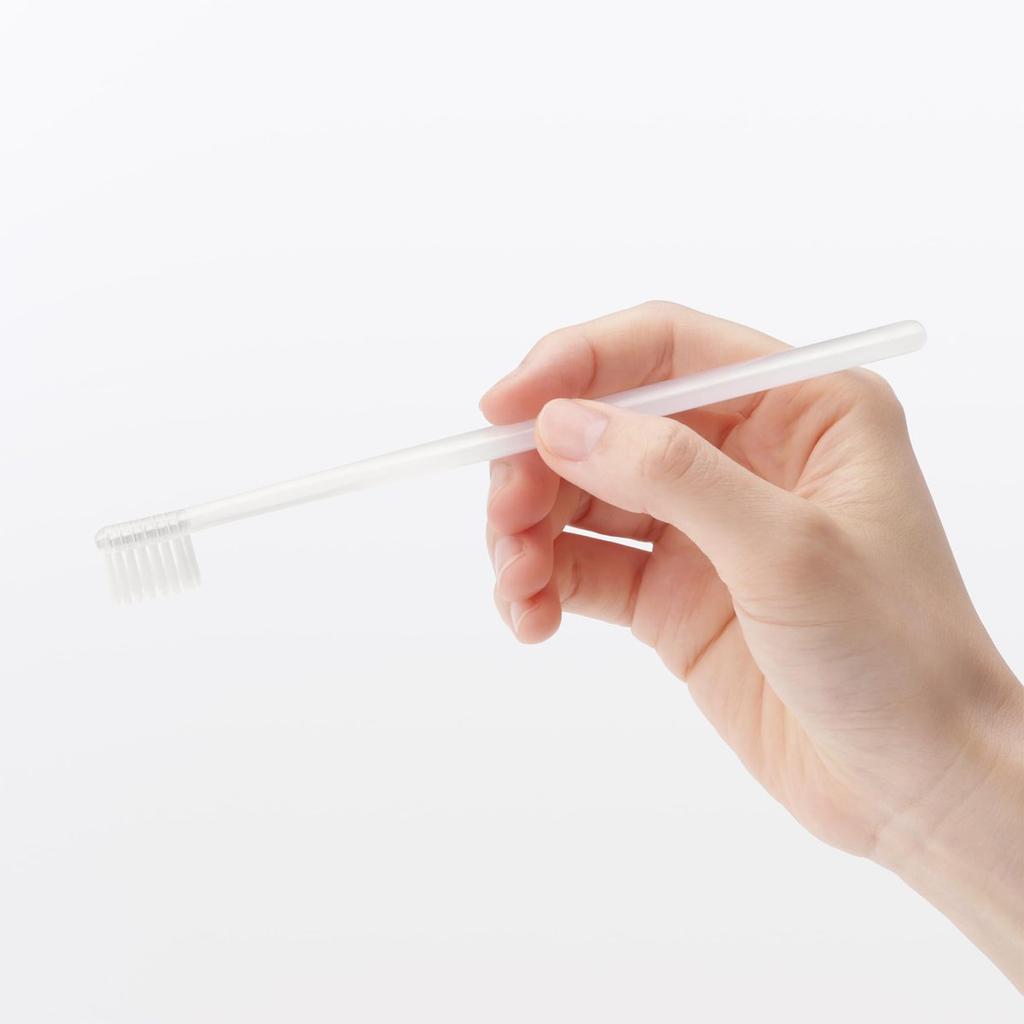 MUJI Polypropylene Toothbrush 5-Pack White Soft Bristles Daily Dental Care Gentle Cleaning 172mm