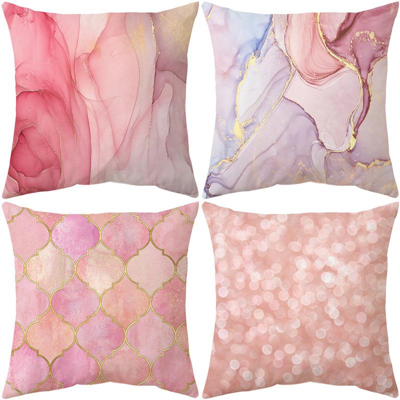New Pink Pillow Feather Pillow Cover Home Sofa Bed Head Pillow Cover Cushion Cushion Cover