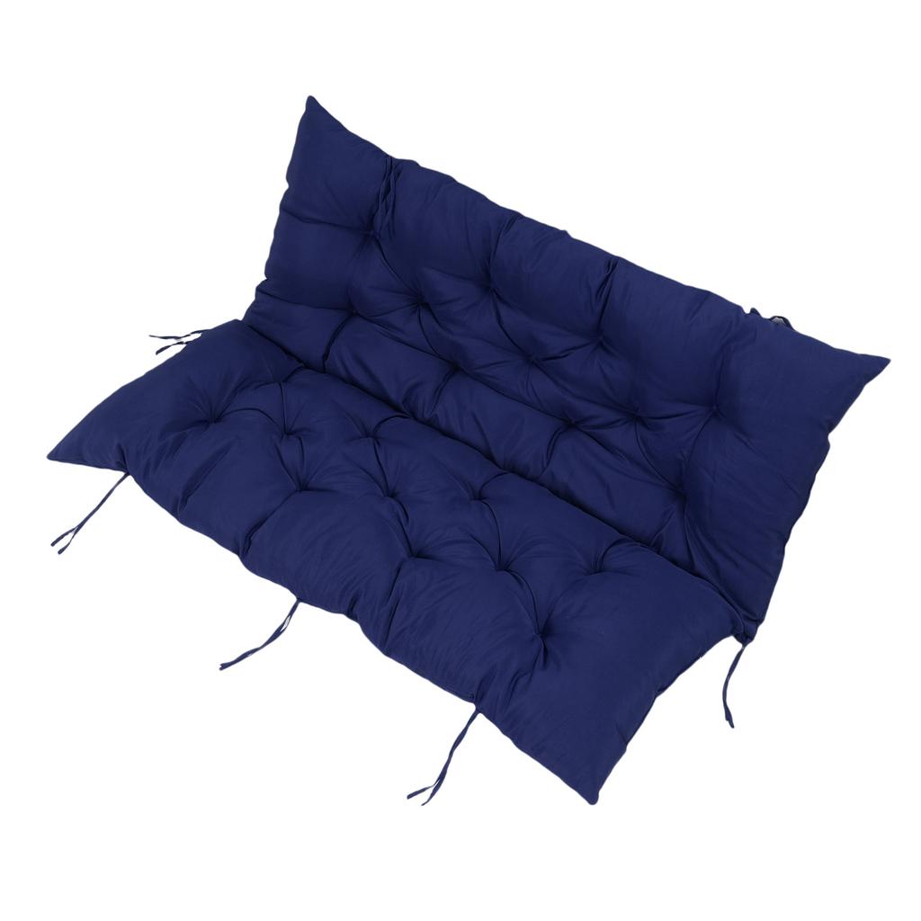 Outdoor Swing Cushion Polyester PP Cotton Splashproof Porch Seat Cushion Replacement with Straps