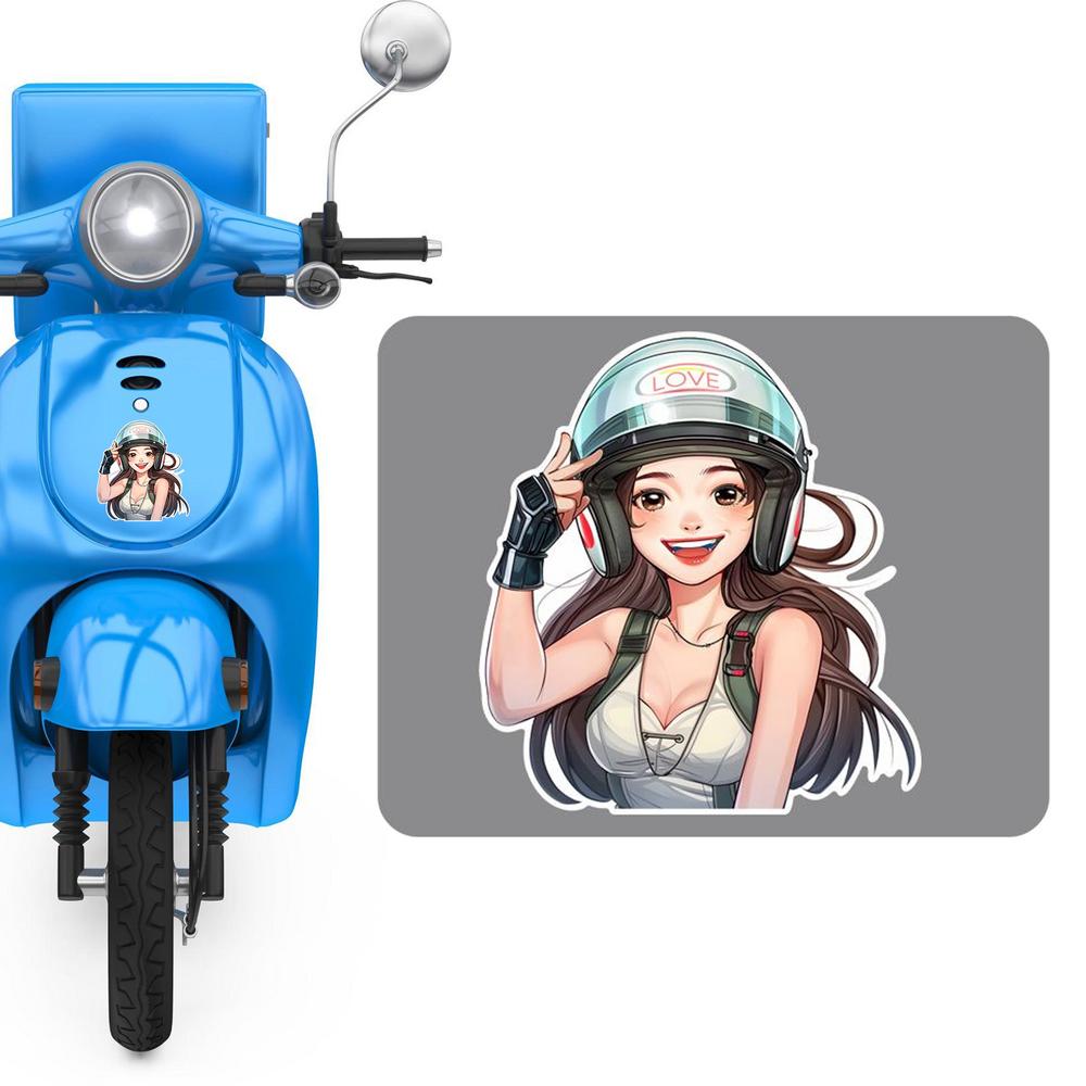 Biker Girl Motorcycle Racing Car Decal Bumper & Motorcycle Sticker Weather Resistant Automotive Stickers For Car Bumpers Vehicle