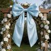 Bow Tie Smooth Satin Oversized Bow Decor Holiday Party Decoration Living Room Bedroom Garden