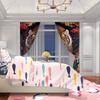 Animal Tiger -2 Pieces - Printed Curtain, 100% Polyester, Suitable for Home Decor