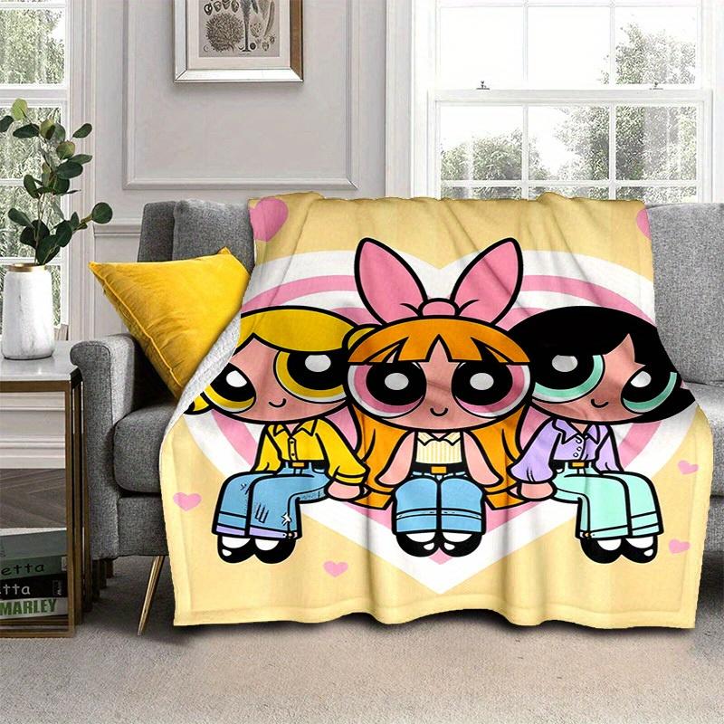 

1pcPowerpuff Plush Blanket - Soft and Comfortable for All Seasons, Perfect Gift IdeaA043044m 130cmx150cm