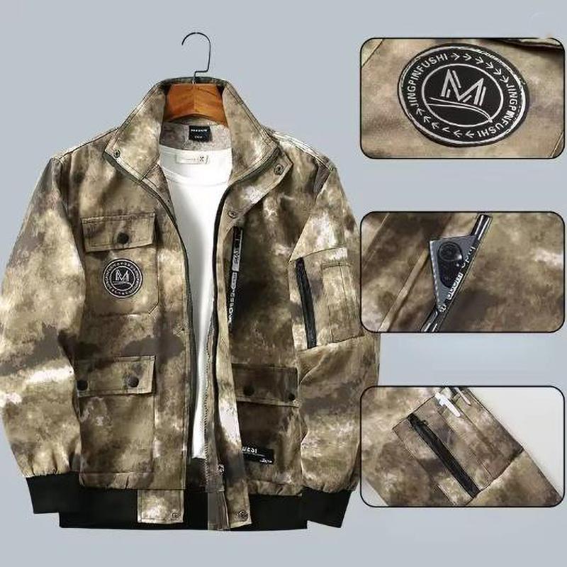 Completo Uomo Due Pezzi Felpa Pantaloni Cargo Abbigliamento Uomo Giubbotti Tuta da Lavoro
