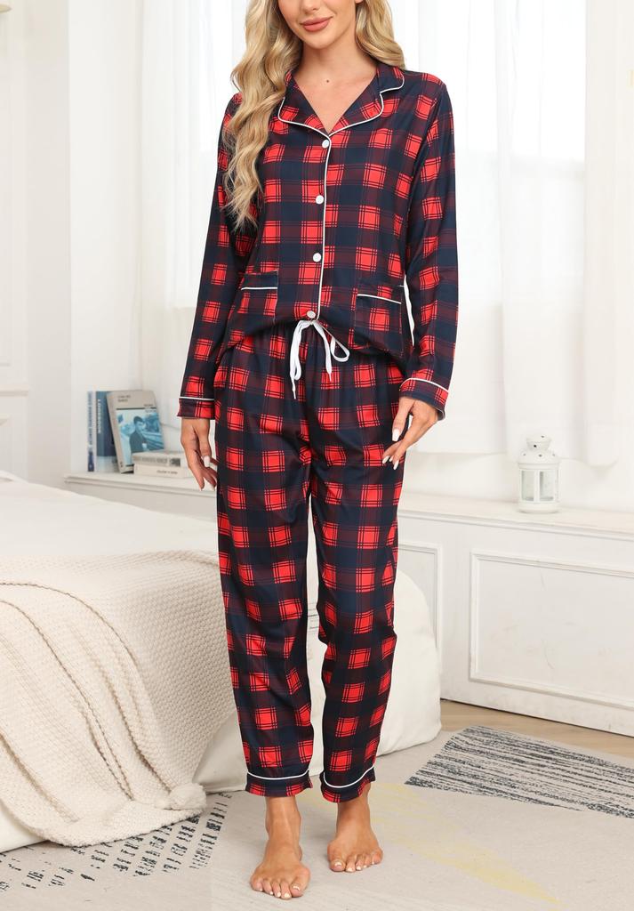 Long Sleeve Top and Bottom Loose Front Sweat Gentle on the Elegant [MoFiz] Women's Pajamas, Loungewear, Set, Fit, Opening, Absorbent, Breathable,