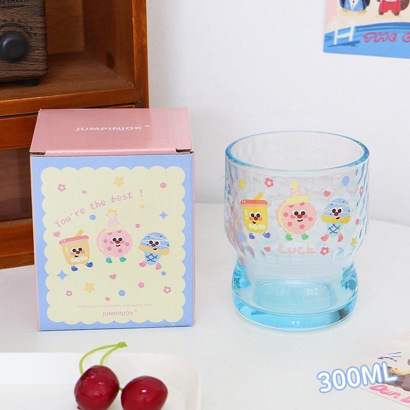 Cartoon Glass Angel Cute Home Cartoon Surrounding Juice Cup Drinking Water Couple Glass Gift