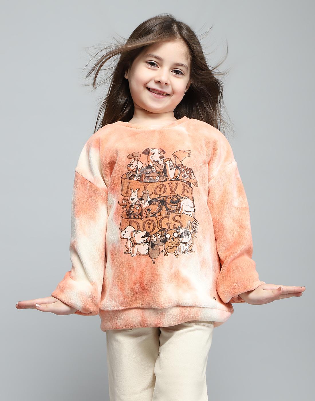 

Monte Carlo Girls Printed Pink Round Neck Full Sleeve Sweatshirt 11-12 Years розовый
