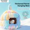 Warm Hanging Parrot House Plush Bird Sleeping Nest Parrot Warm Nest  Cage Accessories