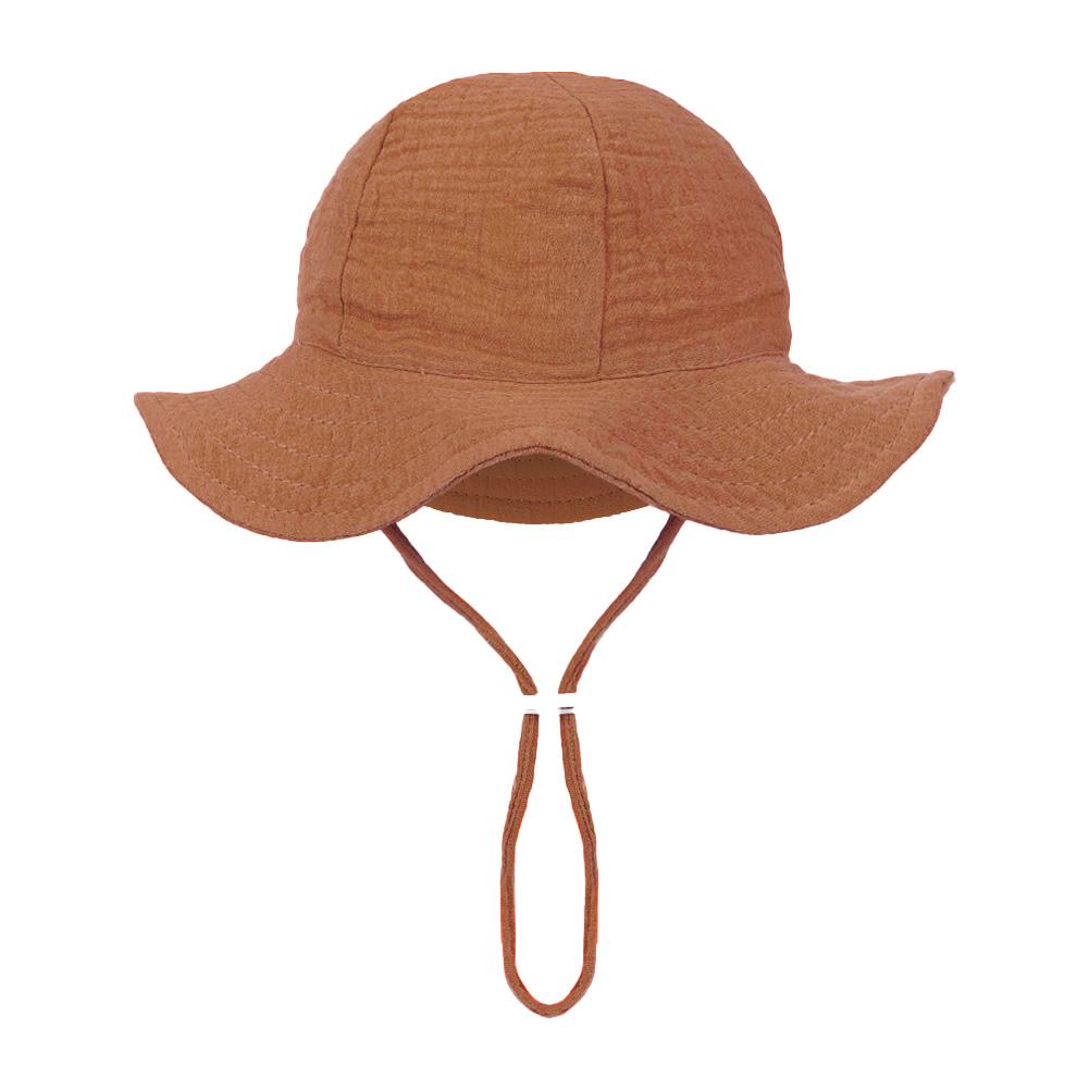 Baby Cotton Bucket Hats New Children Sunscreen Outdoor Caps Boys Girls Print Panama Hat Unisex Beach Fishing Hat For 3-12 Months