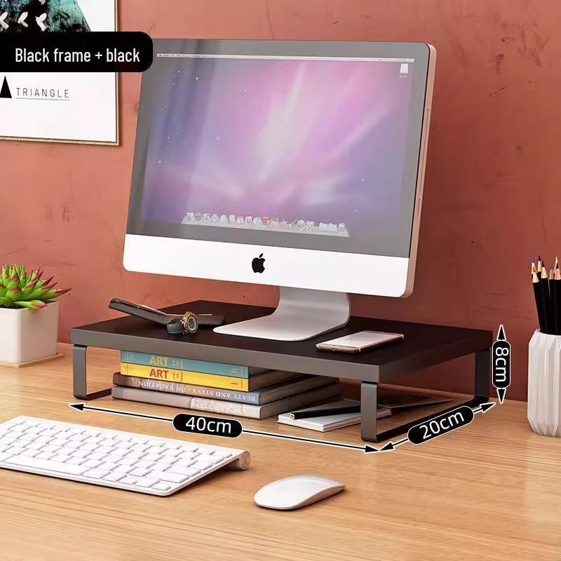 Desktop Bookshelf Monitor Riser and Storage Rack for Office Desk