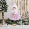 Christmas Tree Ornaments Angel Hanging Ornaments, Decorative Tulle Dress Doll Pendant Cream Aesthetic Home Accents with Bell for Xmas Wedding